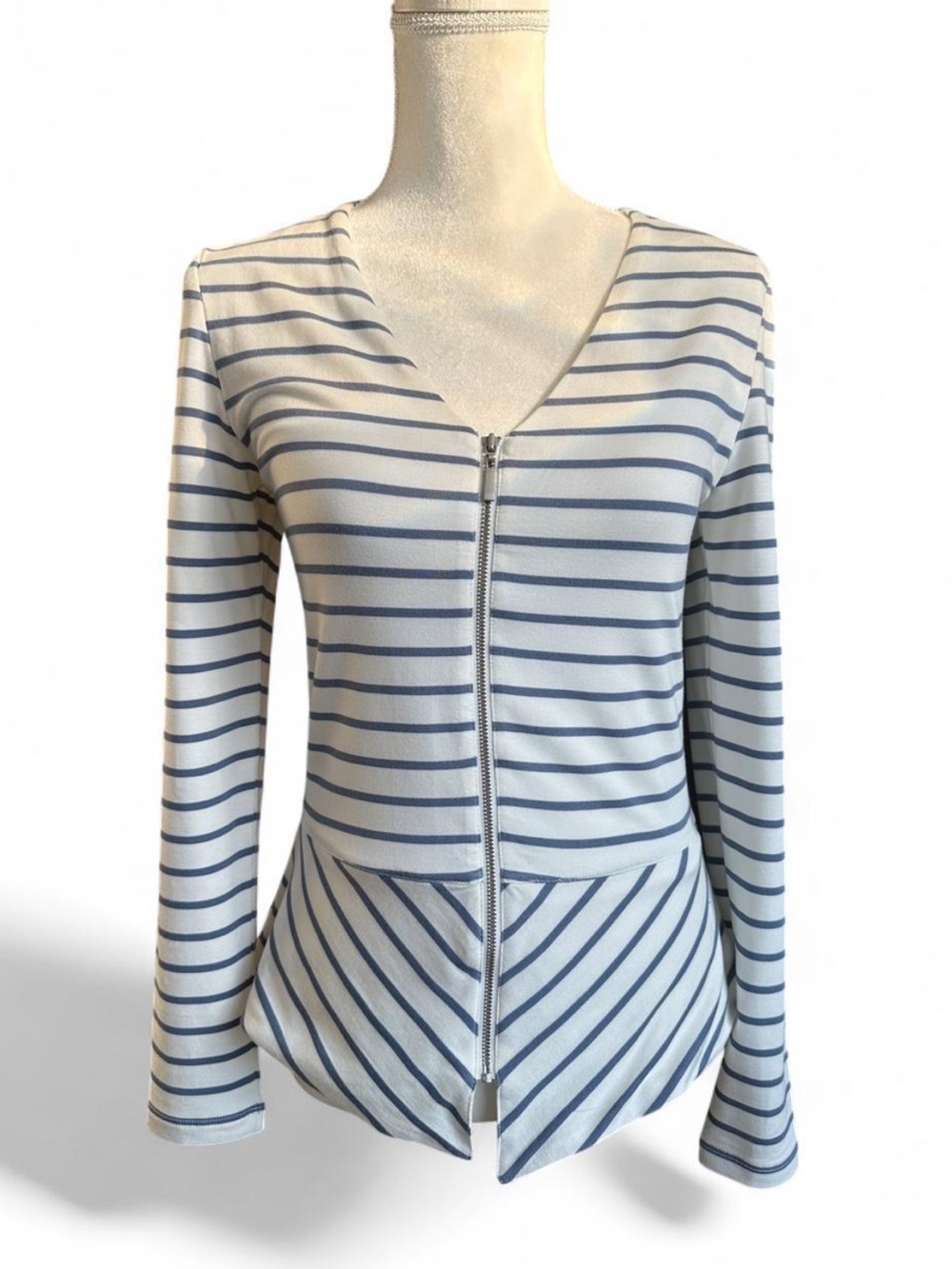 Striped Zip-Front Top by Tart Collections